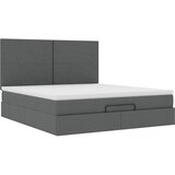  Otomanski krevet s madracem i LED tamnosivi 180x200cm tkanine | shoptok.hr
