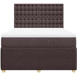 vidaXL Box spring postelja z vzmetnico temno rjav 140x190 cm blago, (21308987) | Shoptok.si