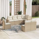 vidaXL 8-dijelni set vrtnih sofa od poliratana s jastucima bež | shoptok.hr