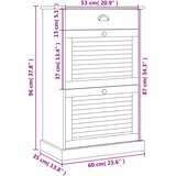 Ormarić za cipele VIGO 60 x 35 x 96 cm od masivne borovine | shoptok.hr
