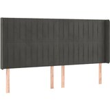 Maison Chic vzglavna omarica - nočna omarica - posteljna omarica z ušesi temno sivo 163x16x118/128 cm žamet, (21708055) Cene