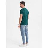 Ombre Men's cotton t-shirt with pocket - marine | Shoptok.si