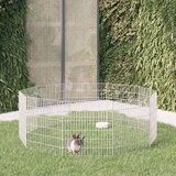 vidaXL 10-delna ograda za zajce 54x60 cm pocinkano železo | Shoptok.si