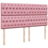  Krevet s oprugama i madracem ružičasti 200x200 cm baršunasti | shoptok.hr