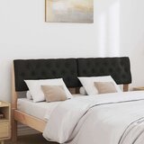 vidaXL tapecirano vzglavje črna 150 cm masivno borovo les | Shoptok.si