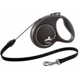 Flexi Povodac za pse Flexi BLACK DESIGN 5 m Veličina M Silver | shoptok.hr