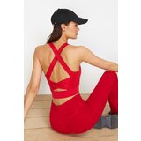 Trendyol Red Supported/Shaping Back Detailed Square Neck Sports Bra cene