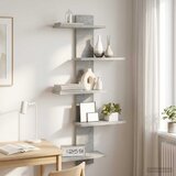  Floating polica za zid Betonska siva 48,5 x 15 x 101 cm | shoptok.hr