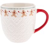 Dakls Bijela porculanska šalica s božićnim motivom 630 ml Knitting – Cijene