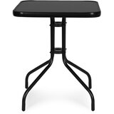 Multi Garden kvadratni vrtni stol 60 cm stol od kaljenog stakla za vrtnu terasu, balkon, crni | shoptok.hr