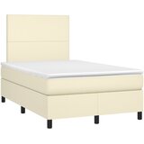  s oprugama i madracem krem 120x200 cm od umjetne kože | shoptok.hr