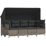 Maison Chic Seti vrtnega pohištva - Vrtna garnitura - Vrtni pohištvo set 5-delna z blazinami siv poli ratan, (21817166) | Shoptok.si