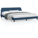 vidaXL Posteljni okvir z vzglavjem moder 180x200 cm blago | Shoptok.si