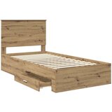  Okvir za krevet s ladicama Umjetnički hrast 100 x 200 cm | shoptok.hr
