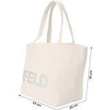 Karl Lagerfeld Nakupovalna torba 'ESSENTIAL' srebrna / off-bela | Shoptok.si