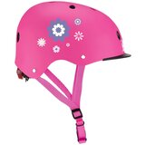 Globber kaciga elite z lučko xs/s (48-53cm) ružičasto cvijeće | shoptok.hr