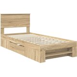  Okvir za krevet s uzglavljem Sonoma hrast 90 x 200 cm - sonoma hrast 90 x 200 cm | shoptok.hr