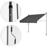 Multi Garden balkonska tenda 300 × 120 cm – podesive visine, vodootporna, s ručicom, siva | shoptok.hr
