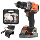 Black & Decker aku udarna bušilica-odvrtač 18V bez četkica, 1x2.0Ah BLD683D1XK-QW Cene