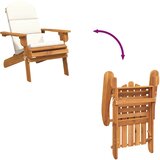  Vrtna stolica Adirondack s jastucima masivno bagremovo drvo | shoptok.hr