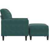  Fotelja s tabureom tamnozelena 60 cm baršunasta | shoptok.hr