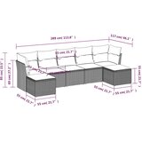  7-dijelni set vrtnih sofa svjetlosivi od poliratana | shoptok.hr