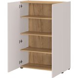 Germania Kremno bela omarica v hrastovem dekorju 74x105x33 cm Alviano – | Shoptok.si
