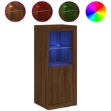 Maison Chic Komoda - Predalnik z LED lučkami dimljen rjav hrast 41x37x100 cm, (21718983) | Shoptok.si
