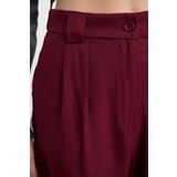 Trendyol Claret Red Balloon Pattern Woven Trousers Cene