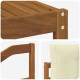  Set vanjskih sofa 4 kom. Prirodna i krem Smeđa 245,5 x 162,5 x 73 cm | shoptok.hr