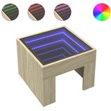  Stolić s beskonačnim LED svjetlima boja hrasta 40x40x30 cm | shoptok.hr