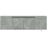 vidaXL Zidni TV ormarić s LED svjetlima boja betona 135x31x39,5 cm | shoptok.hr