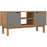 TV ormarić OTTA smeđe-sivi 113,5x43x57 cm od masivne borovine | Eponuda.ba