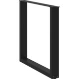  Noge za blagovaonski stol U-oblik 2 kom Crne 80 x (72-73) cm Čelik | shoptok.hr
