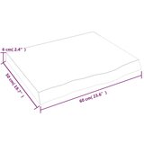  Kupaonska radna ploča 60 x 50 x 6 cm netretirano masivno drvo | shoptok.hr