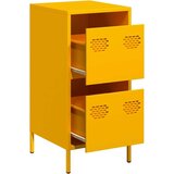vidaXL Komoda gorčično rumena 35x39x73,5 cm hladno valjano jeklo | Shoptok.si