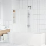 vidaXL Zložljiva stena za tuš 141 x 132 cm s 3 ploščami - - Bela - 5.8 - 141 x 132 cm - 2025-vidaXL-TOPSELLER | Shoptok.si