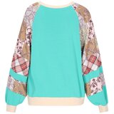ebeeza Majica 'Fashion Look' voda / rosé / živo rdeča / bela | Shoptok.si