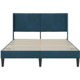  Okvir za krevet s uzglavljem Plava 120 x 190 cm Baršun - Plava 120 x 190 cm | shoptok.hr