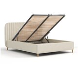 Maison de Rêve Bež tapecirani bračni krevet s prostorom za odlaganje s podnicom 140x200 cm Noto – | shoptok.hr