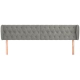  Uzglavlje s ušima svjetlosivo 203x23x78/88 cm baršunasto | Eponuda.ba