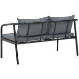  Vrtni kavč dvosed z blazinami siv aluminij | Shoptok.si