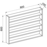 MID.YOU Stenski Regal Osado L, Barva Bukve | Shoptok.si