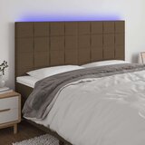  Uzglavlje tamnosmeđe 160x5x118/128 cm od tkanine | shoptok.hr