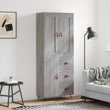 vidaXL Visoka komoda siva sonome 69 5x34x180 cm od konstruiranog drva | shoptok.hr