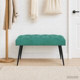  Klupa s gumbastim tkanjem Tirkizna 80 x 40 x 46 cm Baršun | shoptok.hr