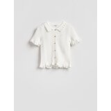 Reserved Bluza s ovratnikom - krem | shoptok.hr