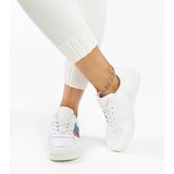 Gemre White sneakers with color on the platform Asmarina | Shoptok.si
