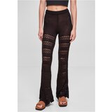 UC Curvy Ladies Flared Crochet Knit Leggings black | Shoptok.si