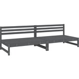 Maison Chic Vrtni sredinski kavč - Zunanji kavč siv 2 kosa siva 120x80 cm trdna borovina, (22040769) Cene